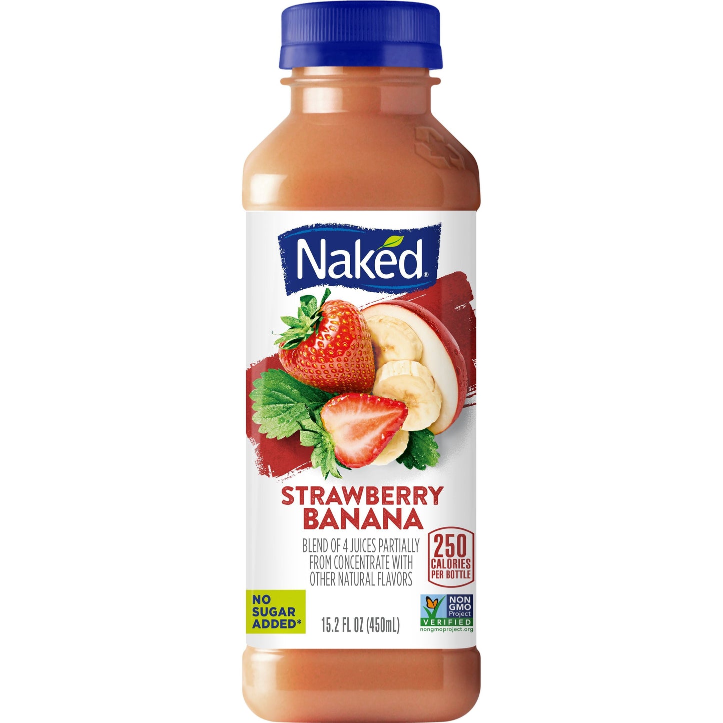 Juice, Velvety Texture, Strawberry Banana Blend, 100% Fruit Smoothie, 15.2 Fl Oz