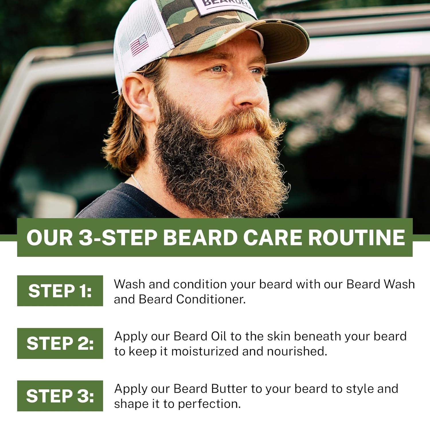 Beard Oil, 1 Fl Oz - Premium All-Natural Jojoba - Made in the USA - Hair and Skin Care for Men with Dry, Flaky Patches | Executive Scent - Cedar, Vanilla