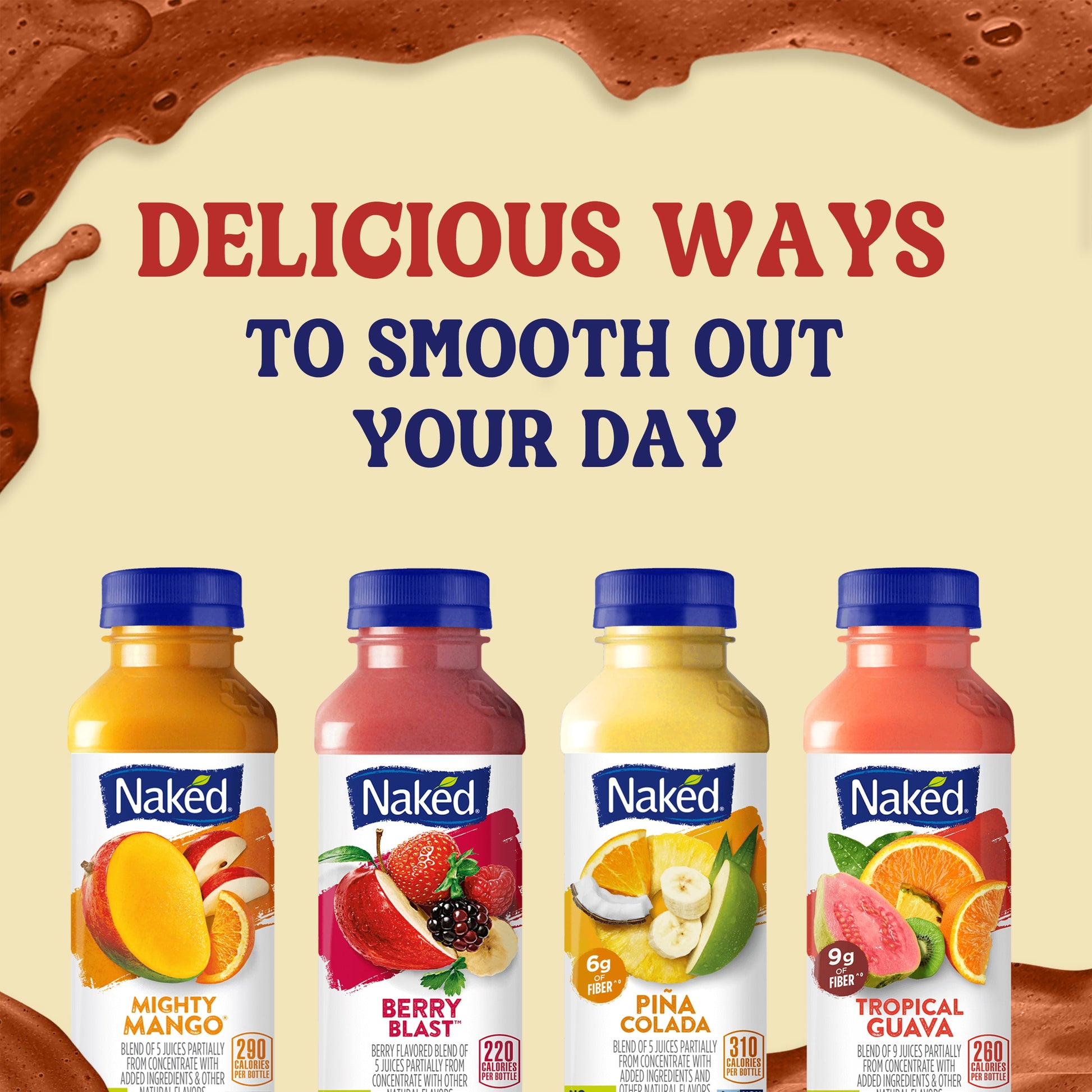 Juice, Velvety Texture, Strawberry Banana Blend, 100% Fruit Smoothie, 15.2 Fl Oz