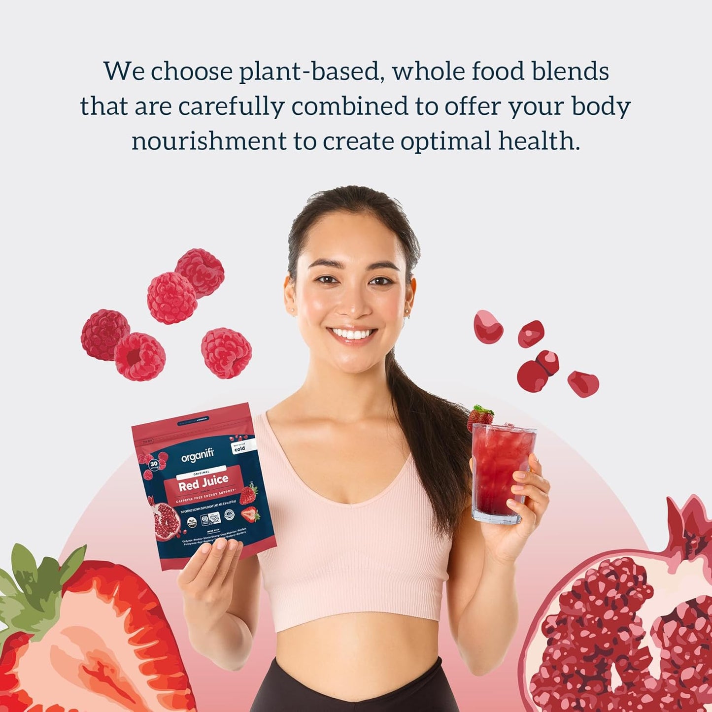 Red Juice - Energy Powder Reduces Afternoon Crashes and Boosts Digestion and Immune System, 90 Servings