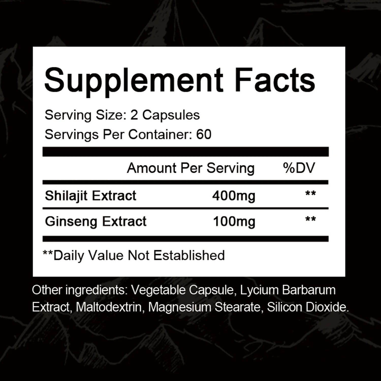 Shilajit Supplement 500Mg (High in Trace Minerals, No Fillers & Non-Gmo), Energy Booster, 120 Vegan Capsules for Unisex