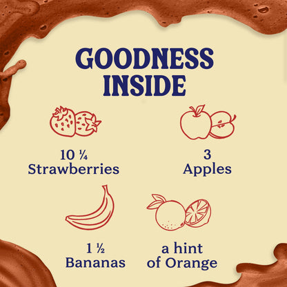 Juice, Velvety Texture, Strawberry Banana Blend, 100% Fruit Smoothie, 15.2 Fl Oz