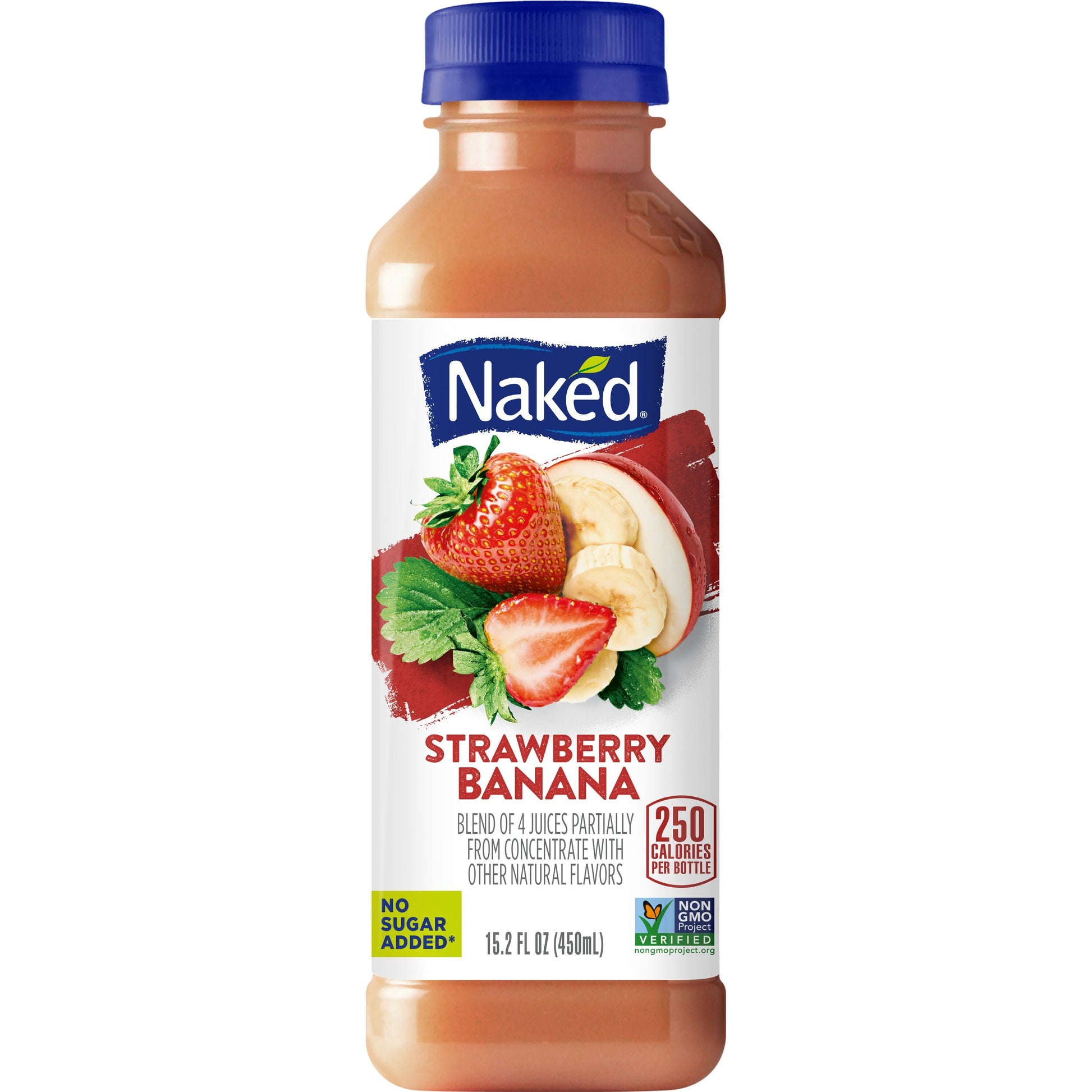 Juice, Velvety Texture, Strawberry Banana Blend, 100% Fruit Smoothie, 15.2 Fl Oz