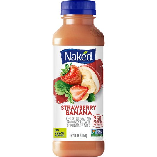 Juice, Velvety Texture, Strawberry Banana Blend, 100% Fruit Smoothie, 15.2 Fl Oz