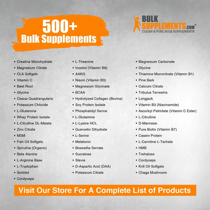 Bulksupplements L-Arginine Powder - Arginine Supplement - Unflavored, 1G per Serving, 250G (8.8)