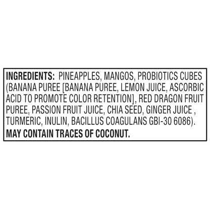 Pineapple Mango + Probiotics Smoothie Mix, 8 Oz (Frozen)